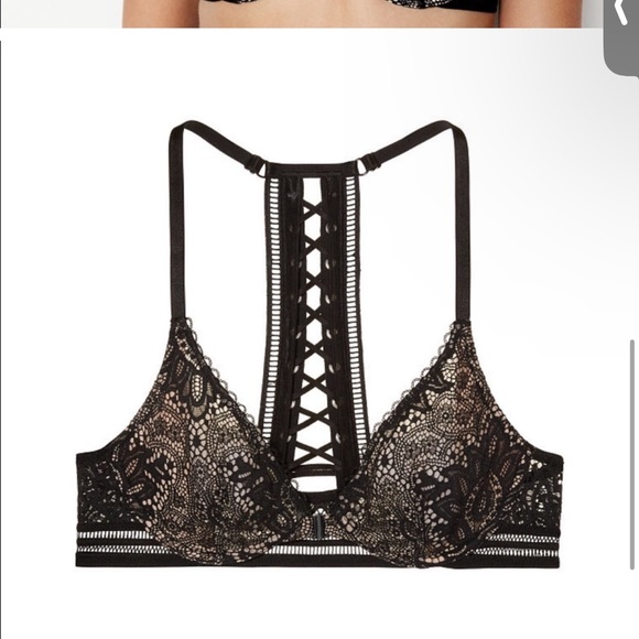 New NWT Very wicked Sexy unlined plunge 34D grommet racerback front clasp close - Picture 3 of 7